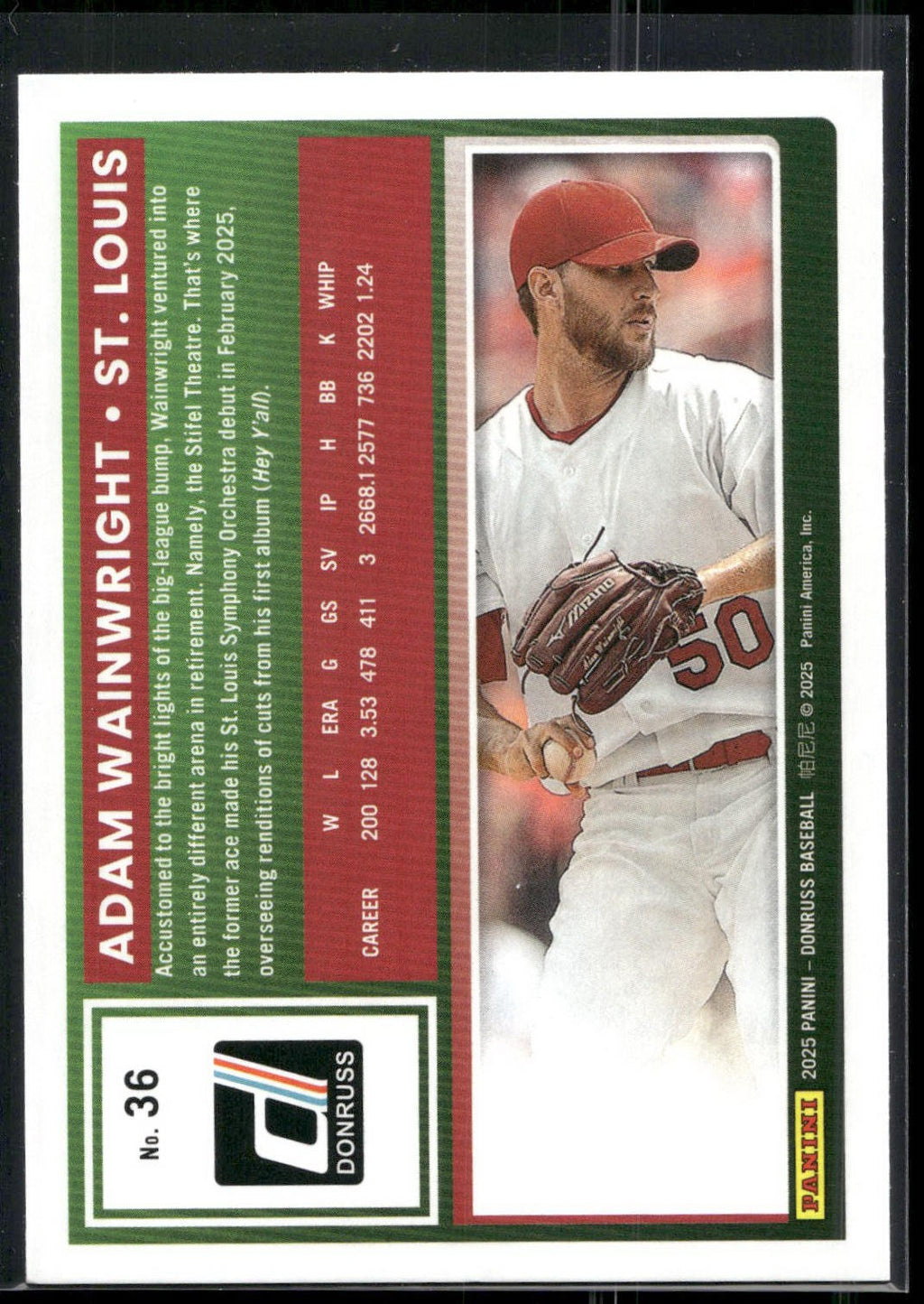 2025 Donruss #36 Adam Wainwright