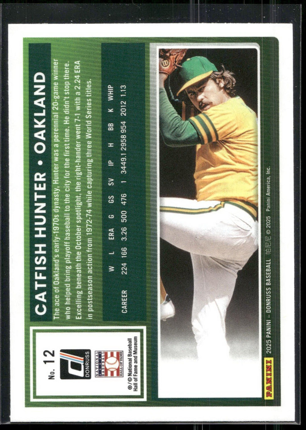 2025 Donruss #12 Catfish Hunter