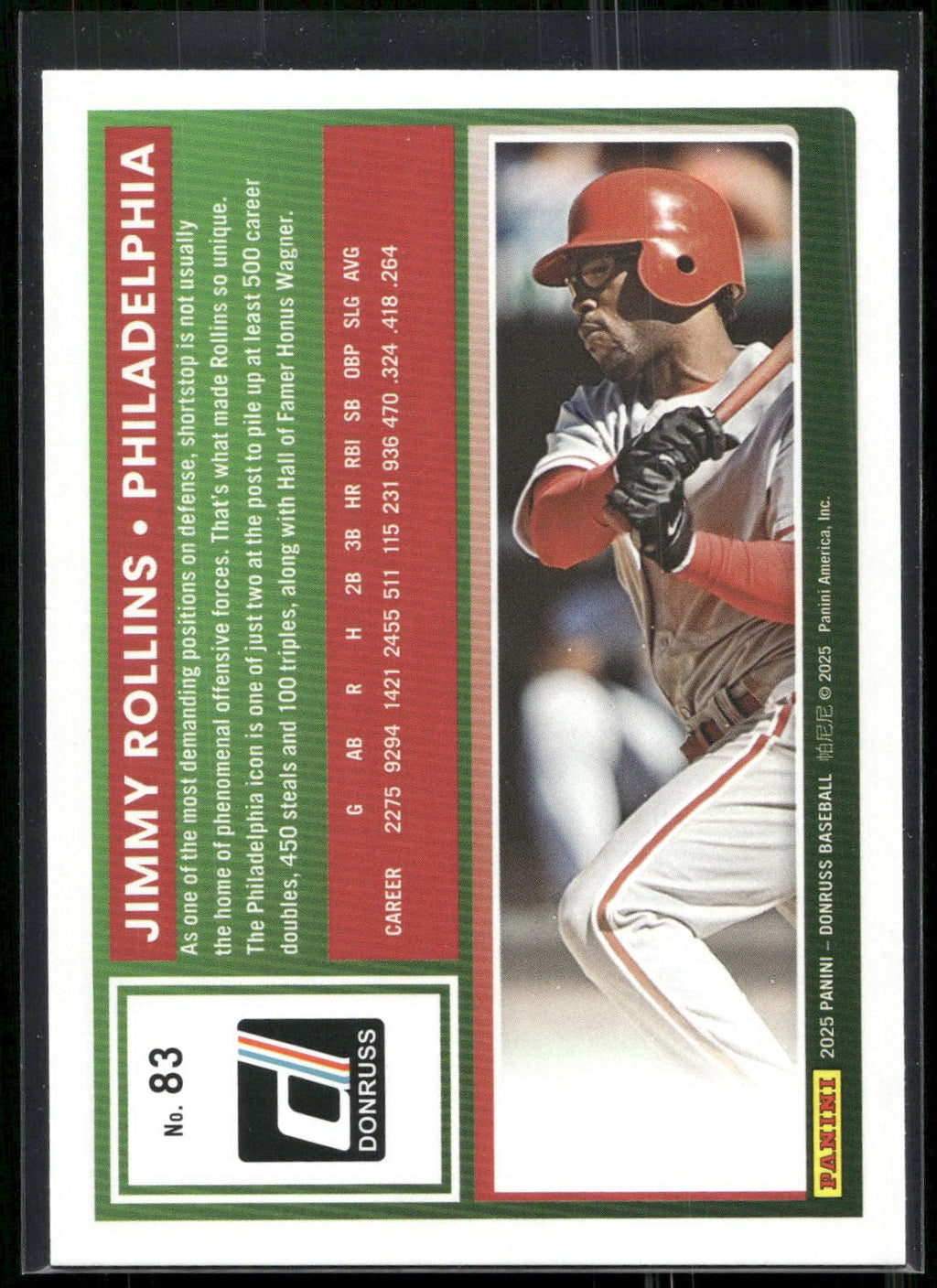 2025 Donruss #83 Jimmy Rollins