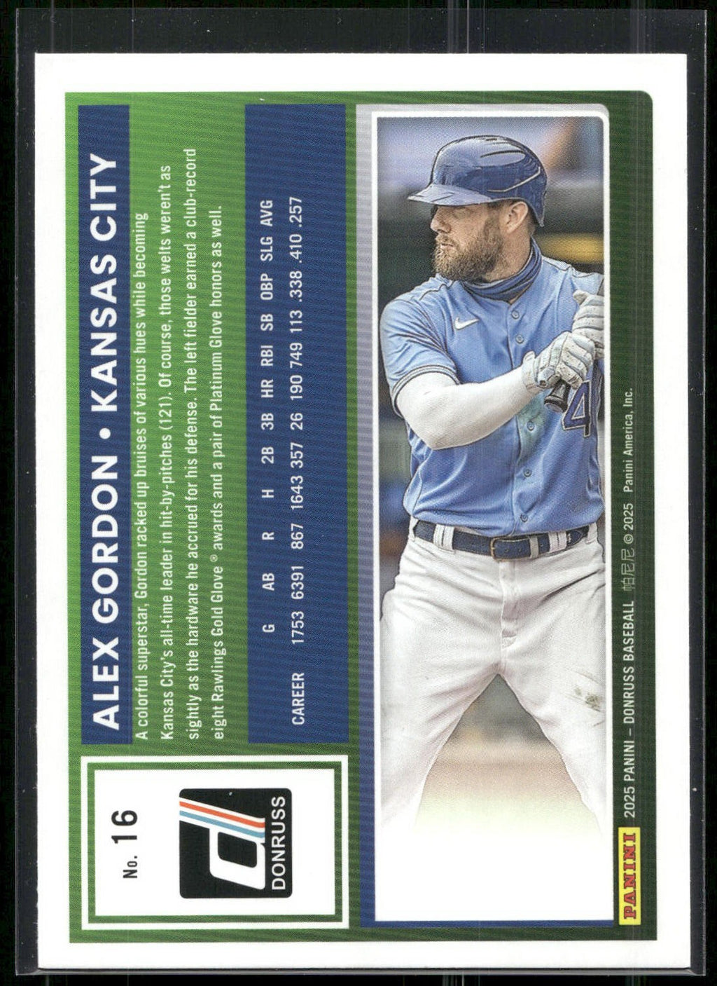 2025 Donruss #16 Alex Gordon
