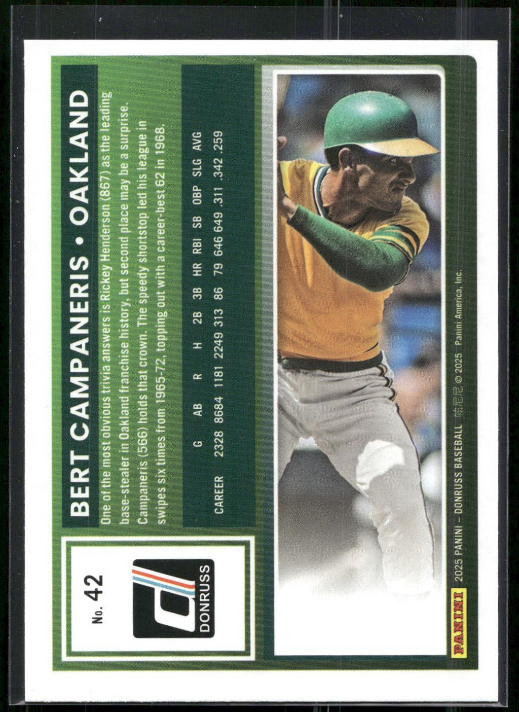 2025 Donruss #42 Bert Campaneris