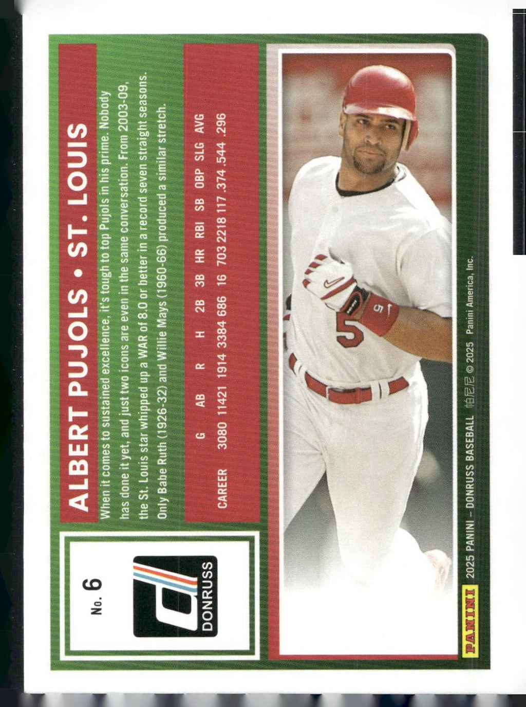 2025 Donruss #6 Albert Pujols