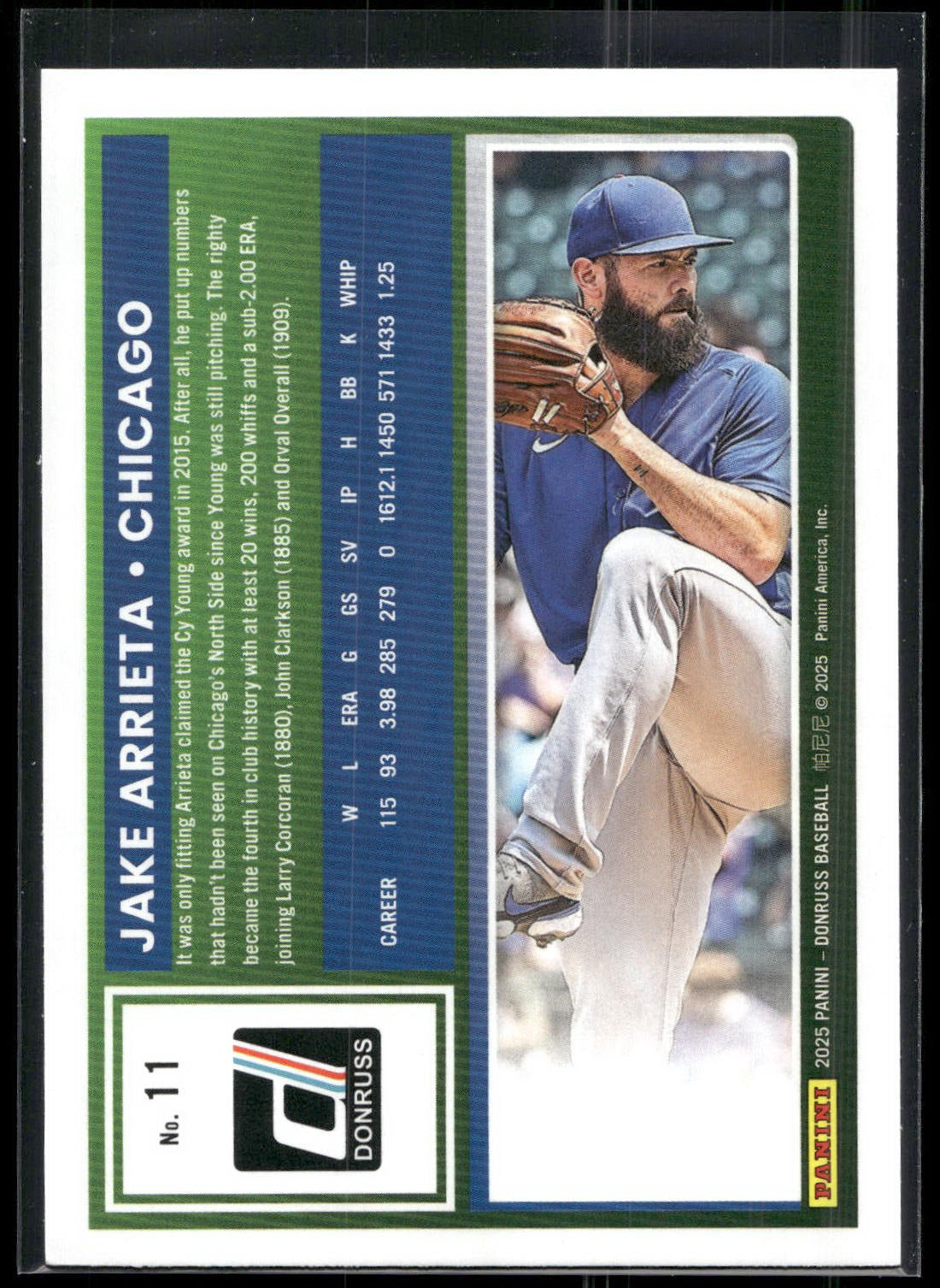 2025 Donruss #11 Jake Arrieta