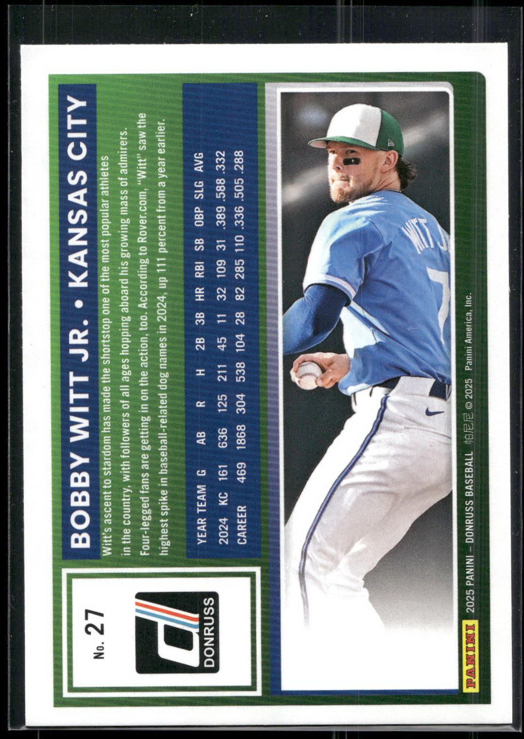 2025 Donruss #27 Bobby Witt Jr.