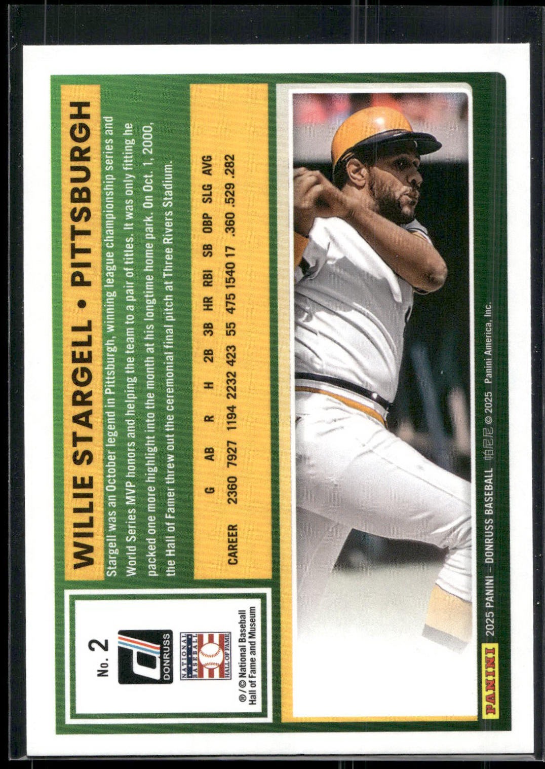 2025 Donruss #2 Willie Stargell