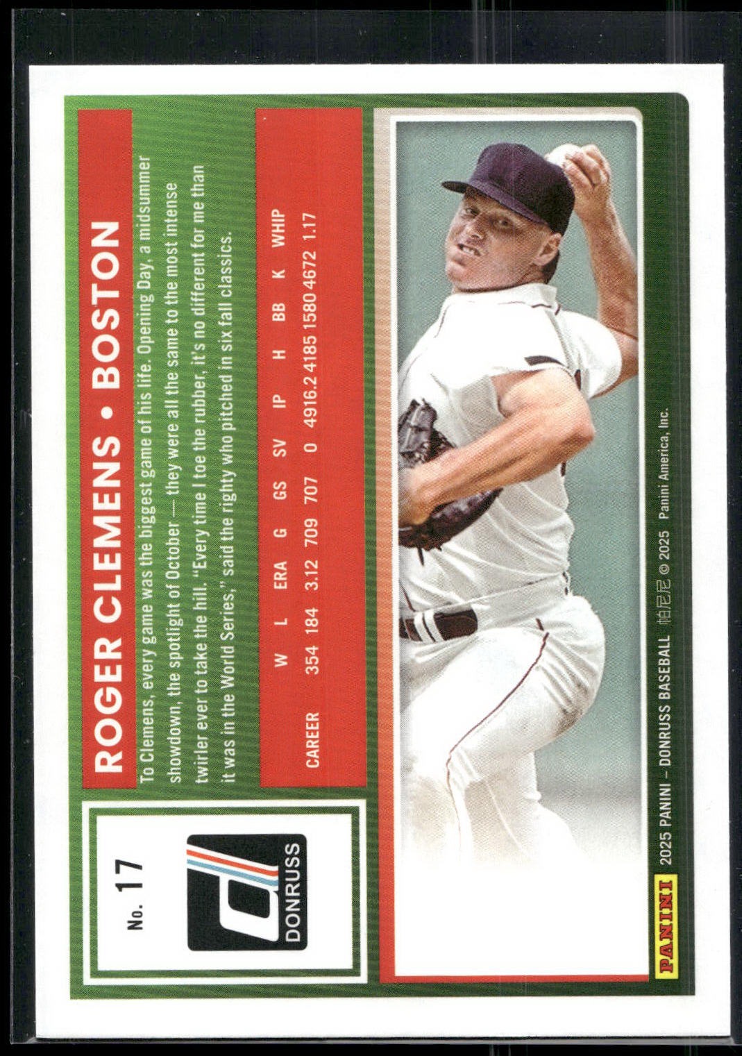 2025 Donruss #17 Roger Clemens
