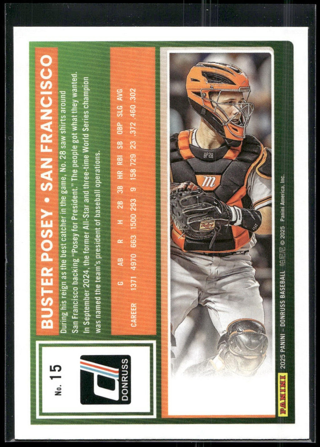 2025 Donruss #15 Buster Posey