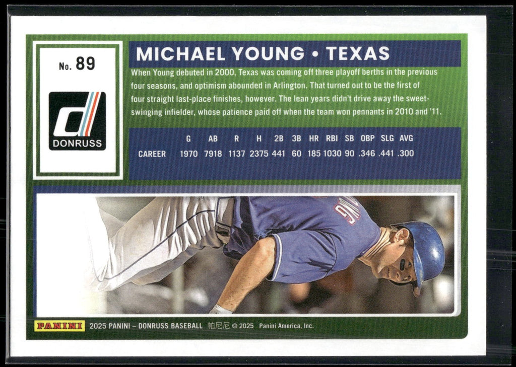 2025 Donruss #89 Michael Young