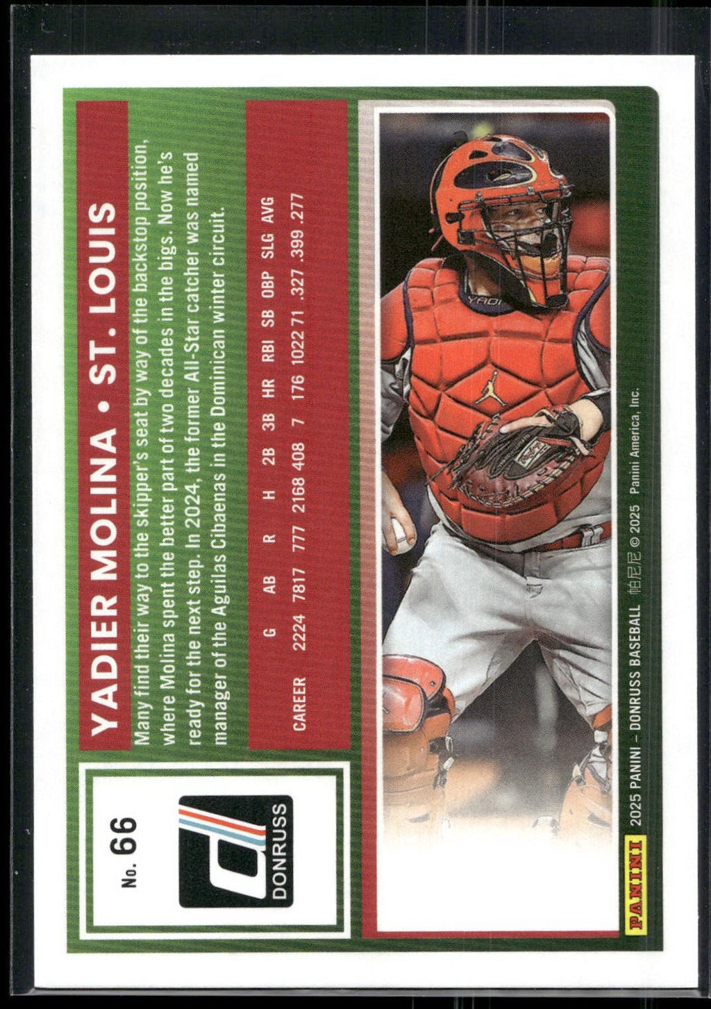 2025 Donruss #66 Yadier Molina