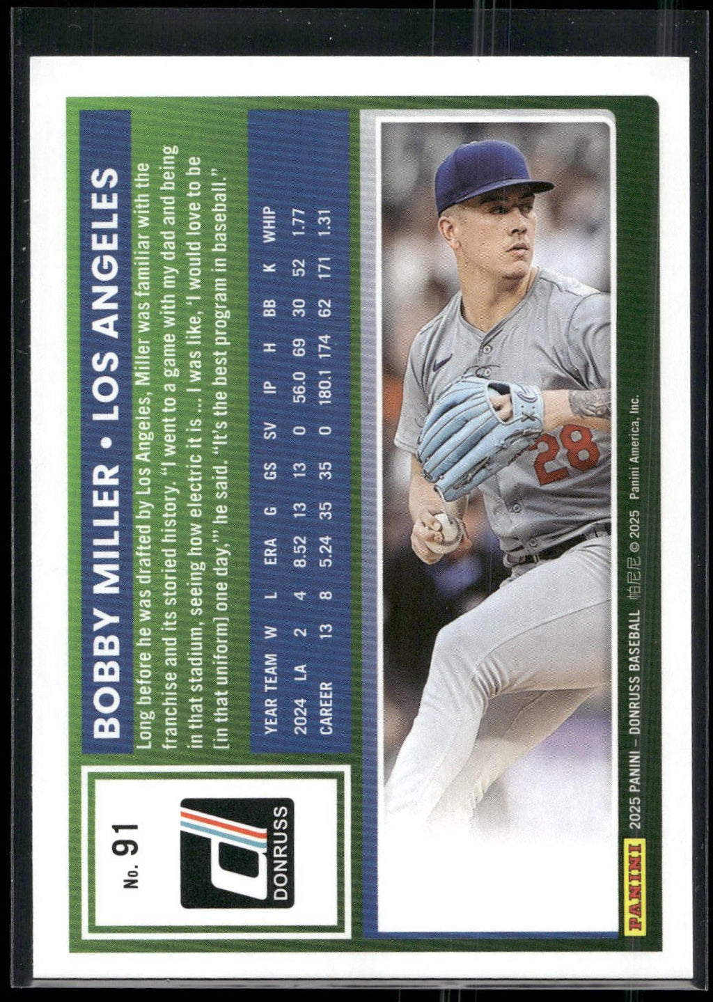 2025 Donruss #91 Bobby Miller