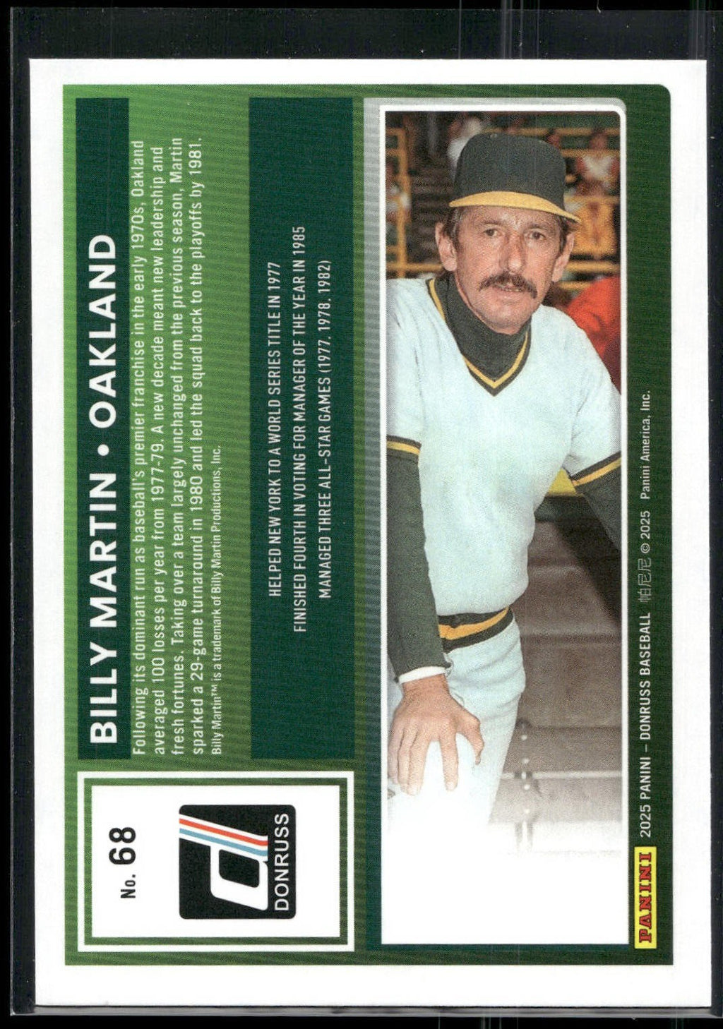 2025 Donruss #68 Billy Martin