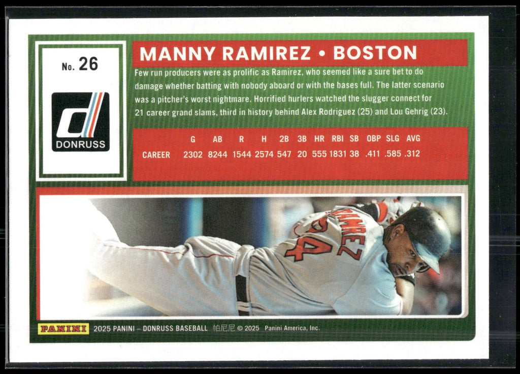 2025 Donruss #26 Manny Ramirez