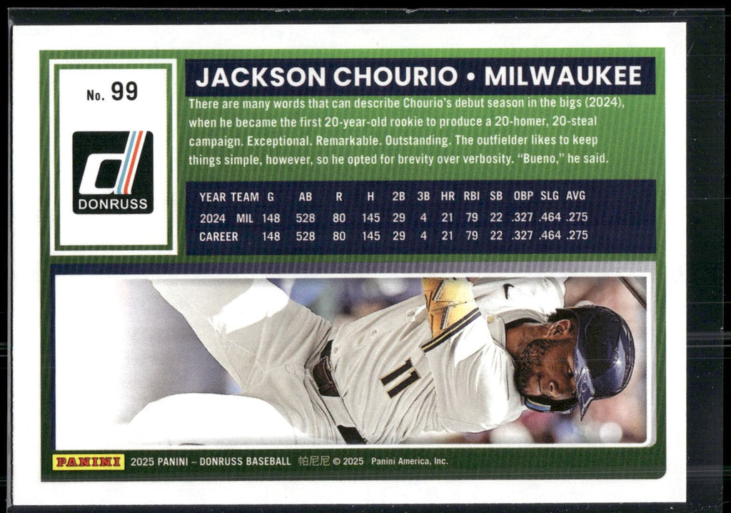 2025 Donruss #99 Jackson Chourio