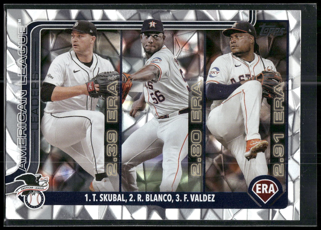 2025 Topps #5 (Tarik Skubal / Ronel Blanco / Framber Valdez) Diamante Foil