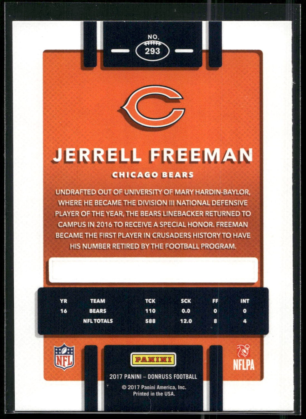 2017 Donruss #293 Jerrell Freeman