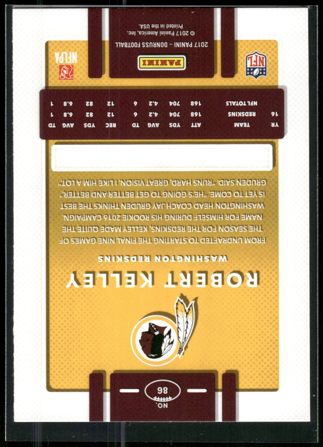 2017 Donruss #86 Robert Kelley