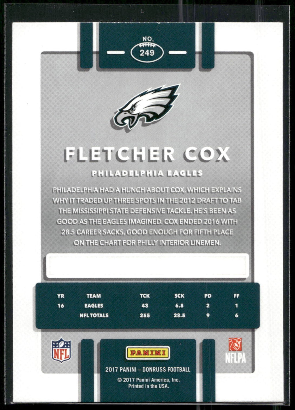 2017 Donruss #249 Fletcher Cox