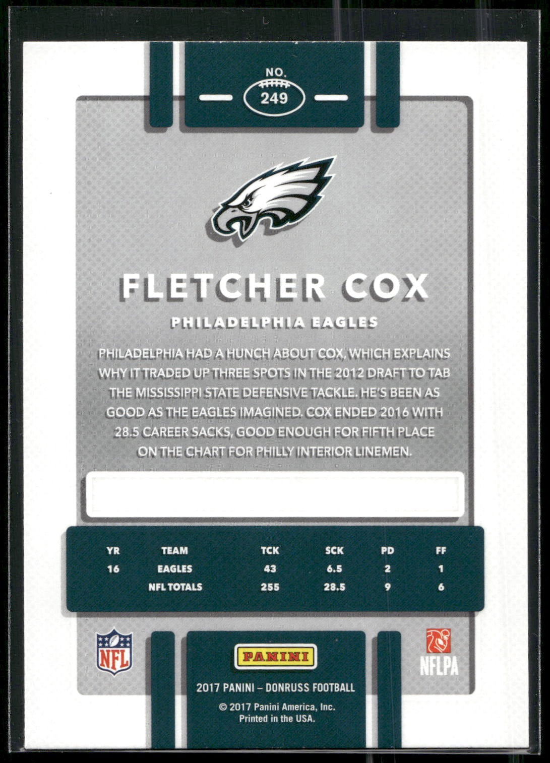 2017 Donruss #249 Fletcher Cox