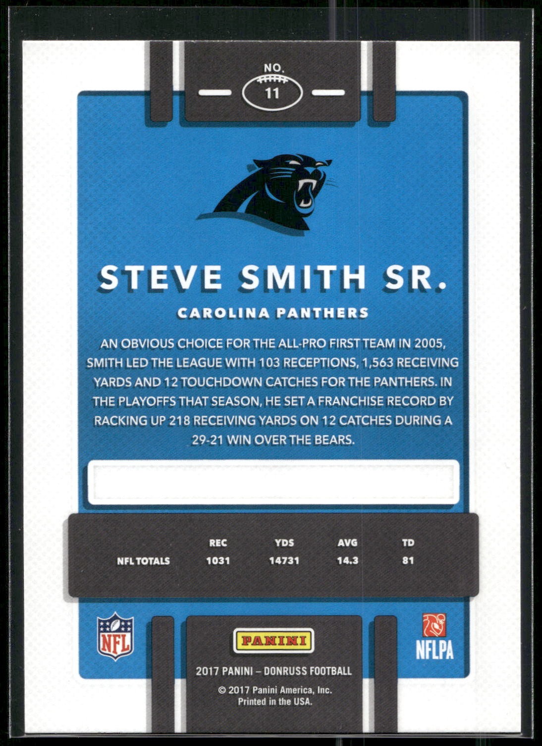 2017 Donruss #11 Steve Smith Sr.