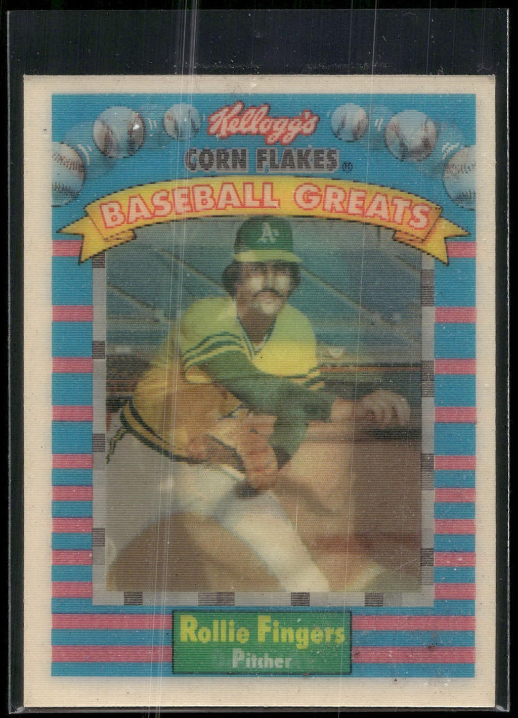 1991 Kellogg's Corn Flakes Baseball Greats #7 Rollie Fingers