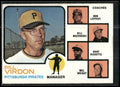 1973 Topps #517b Bill Virdon Don Leppert Bill Mazeroski Dave Ricketts Mel Wright