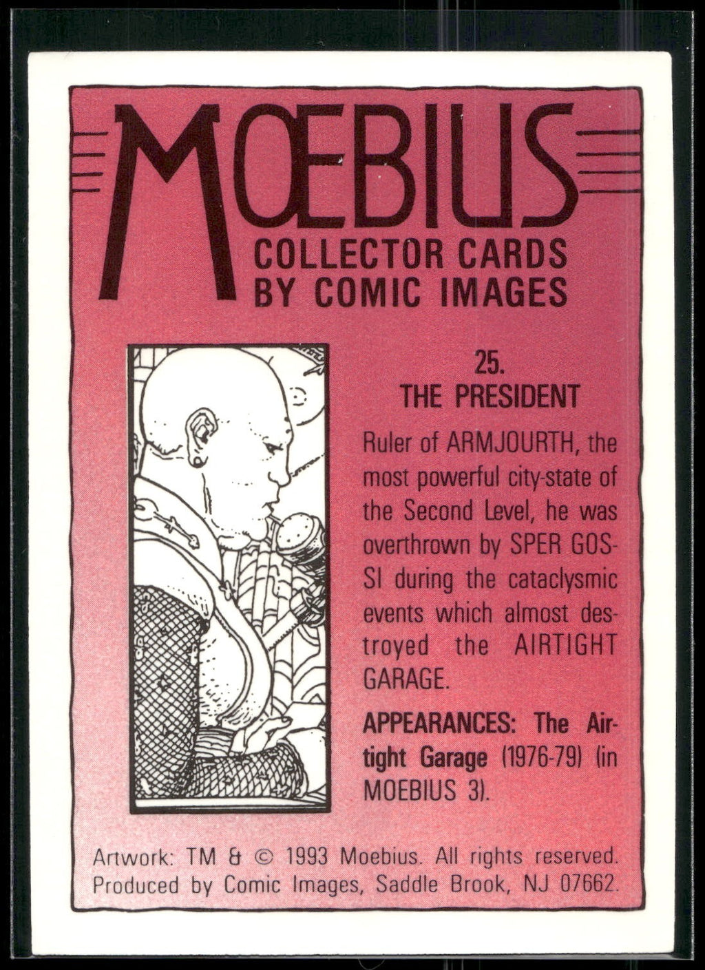 1993 Comic Images Moebius #25 The President