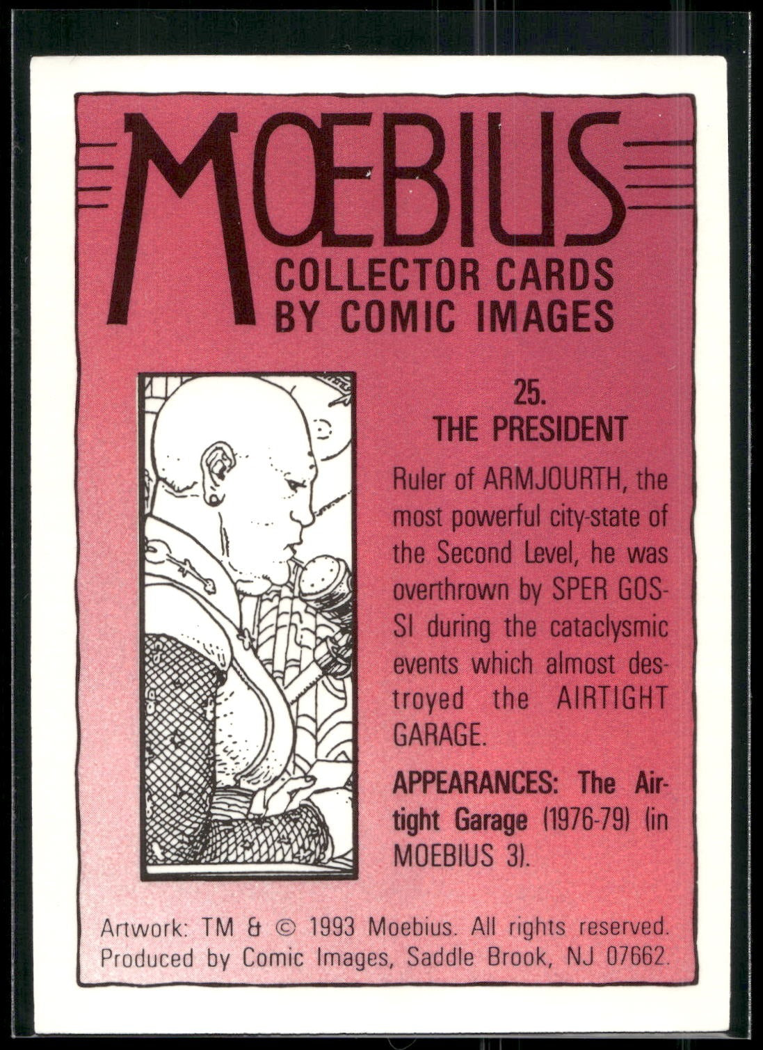 1993 Comic Images Moebius #25 The President