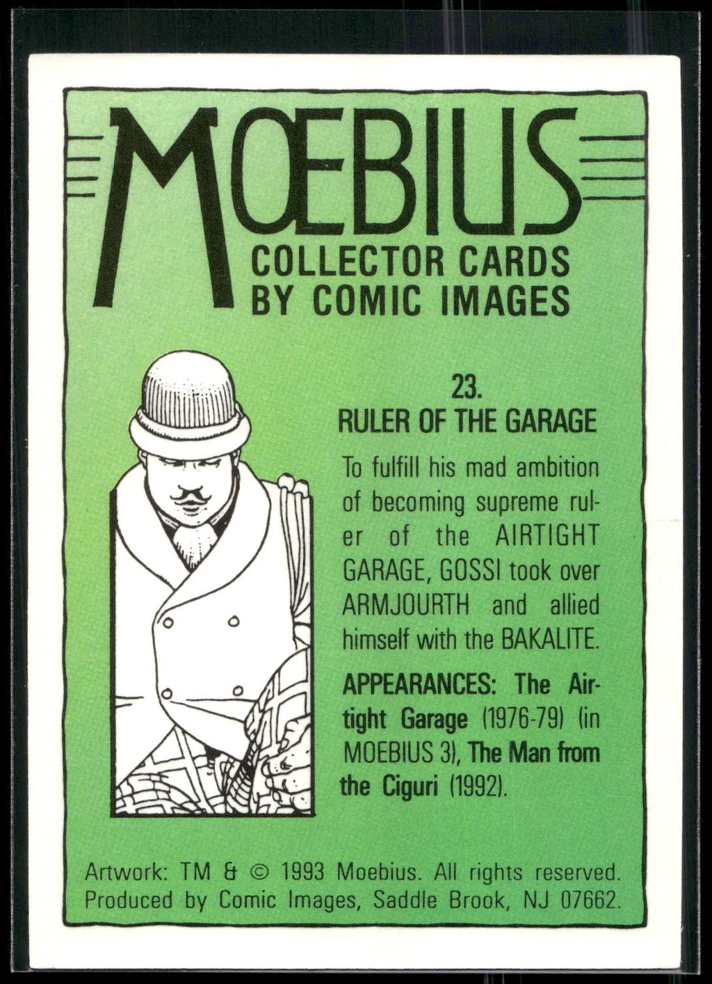 1993 Comic Images Moebius #23 Ruler of the Garage