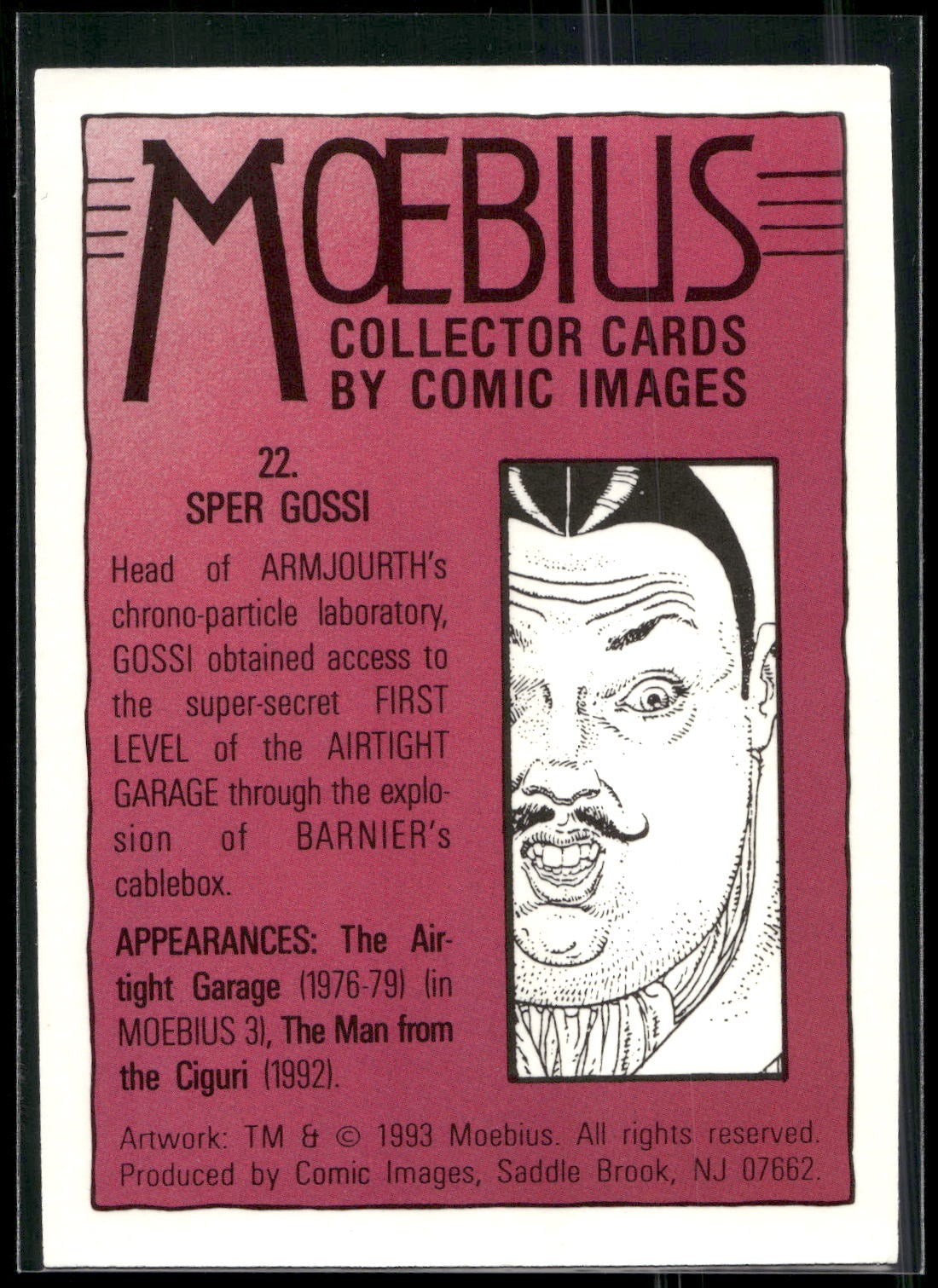 1993 Comic Images Moebius #22 Sper Gossi