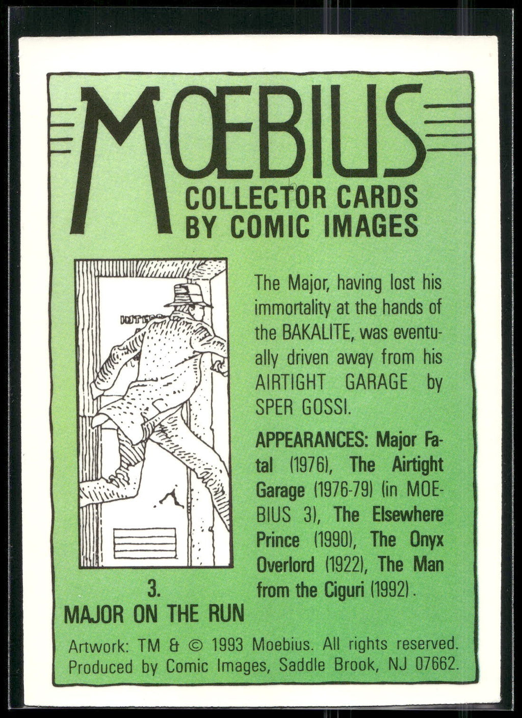 1993 Comic Images Moebius #3 Major on the Run