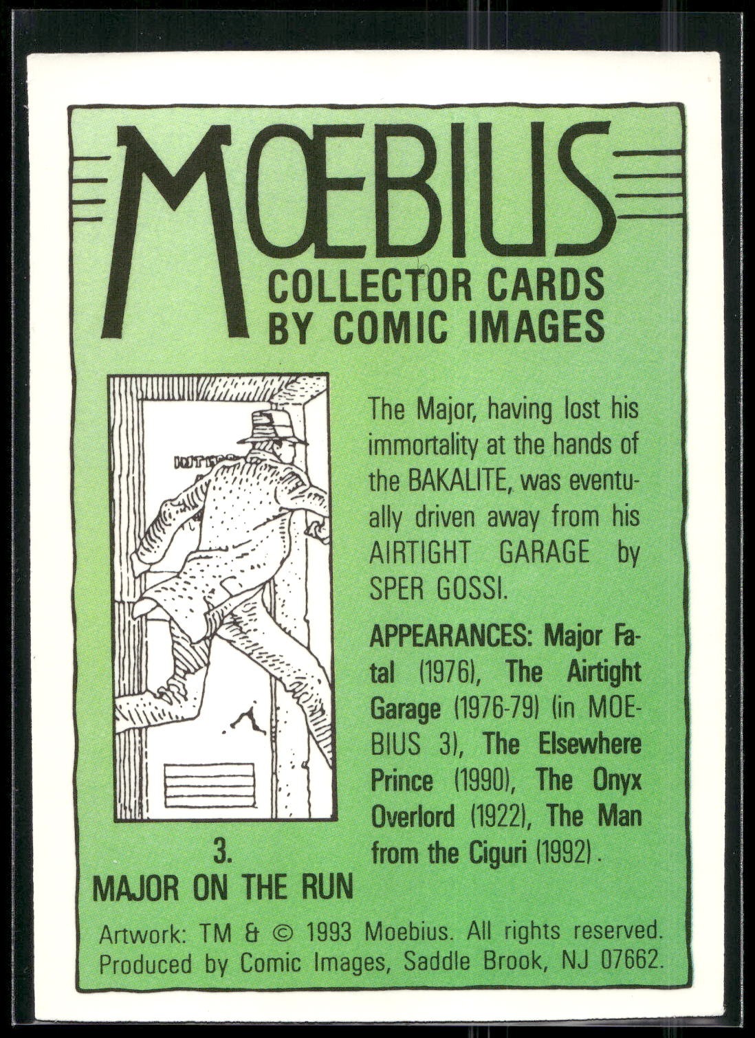 1993 Comic Images Moebius #3 Major on the Run