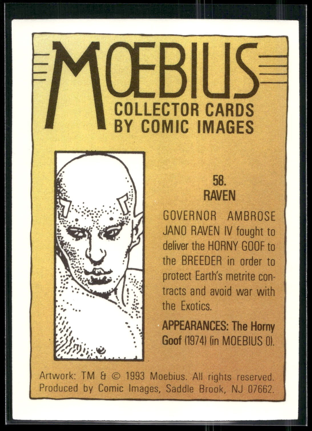 1993 Comic Images Moebius #58 Raven