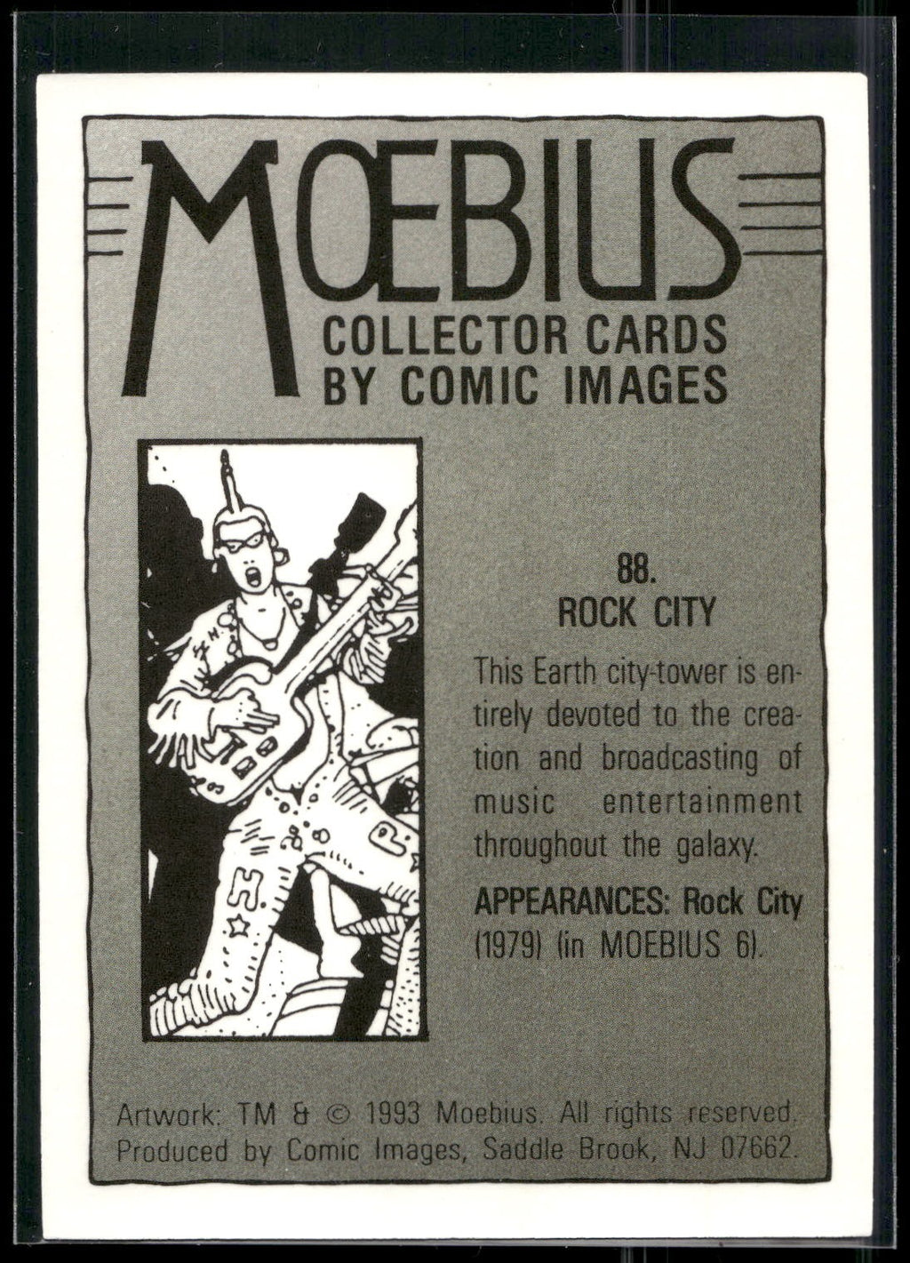 1993 Comic Images Moebius #88 Rock City