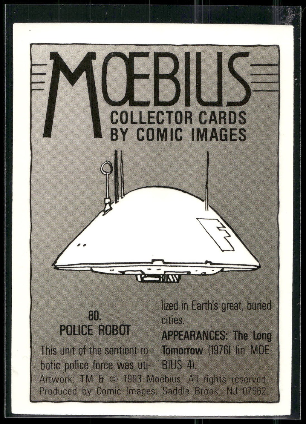 1993 Comic Images Moebius #80 Police Robot
