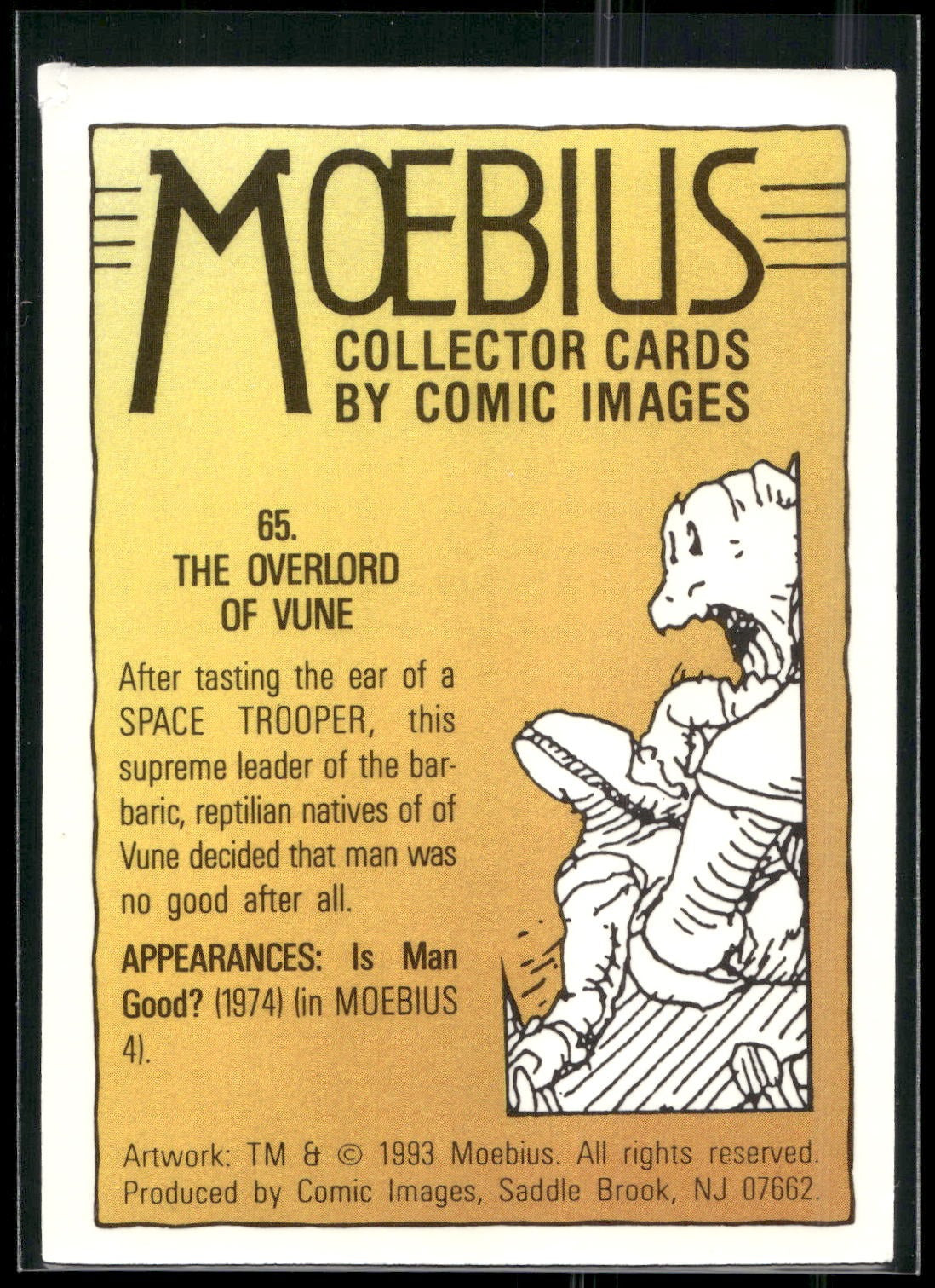 1993 Comic Images Moebius #65 The Overlord of Vune