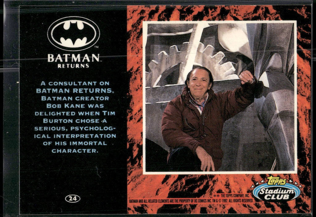 1992 Stadium Club Batman Returns #24 Batman Returns, Batman creato