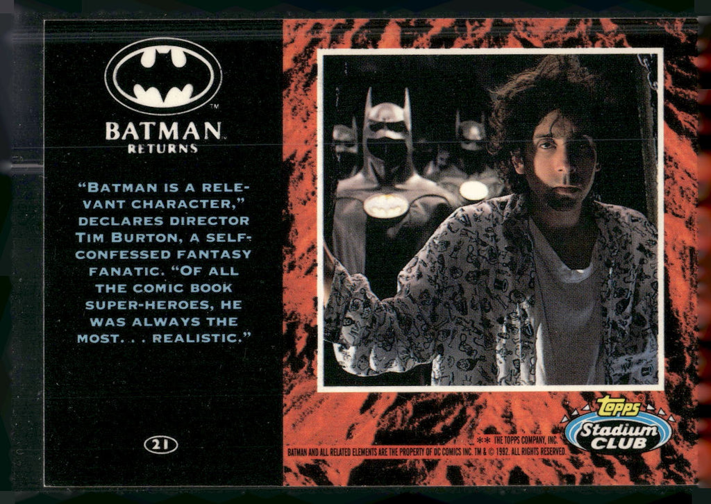 1992 Stadium Club Batman Returns #21 "Batman is a relevant character