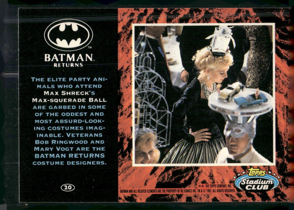 1992 Stadium Club Batman Returns #20 The elite party animals who Max Shreck