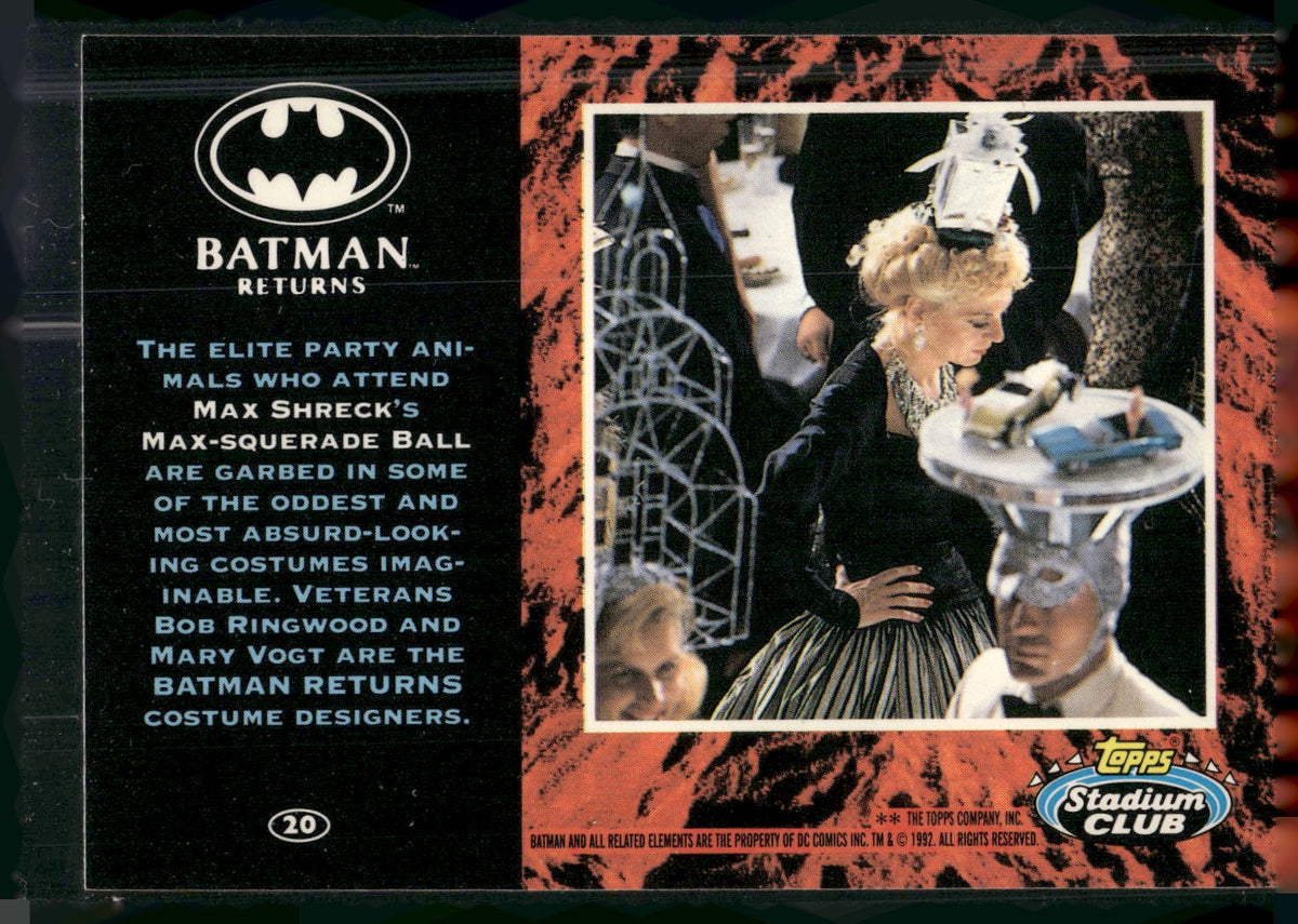 1992 Stadium Club Batman Returns #20 The elite party animals who Max Shreck