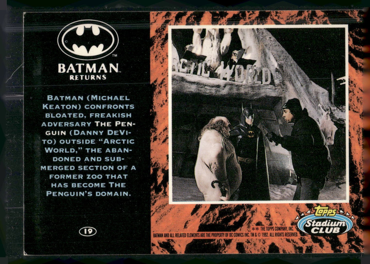 1992 Stadium Club Batman Returns #19 Batman (Michael Keaton)