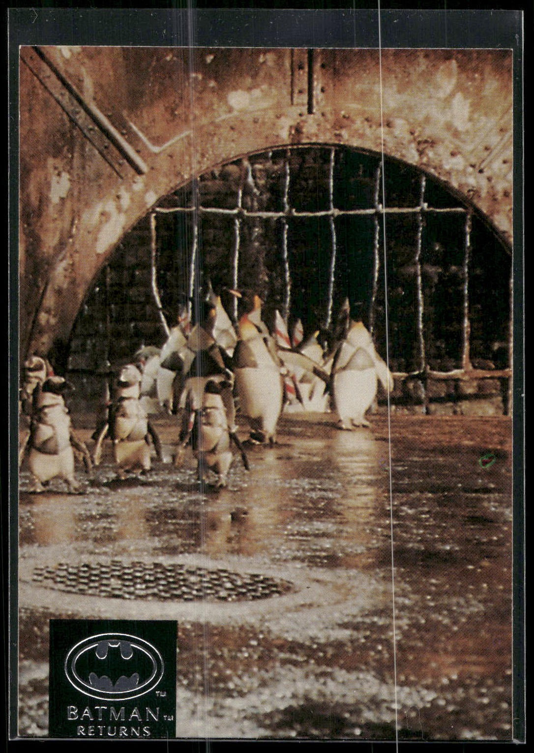 1992 Stadium Club Batman Returns #17 On the set of Batman Returns, the sewer