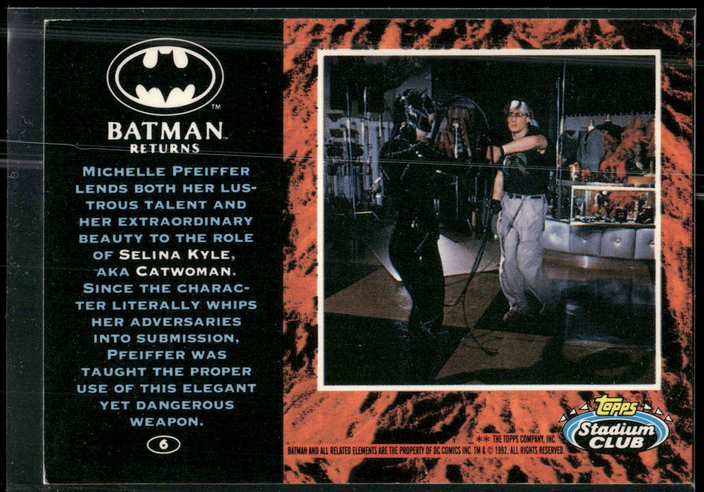 1992 Stadium Club Batman Returns #6 Michelle Pfeiffer Catwomen