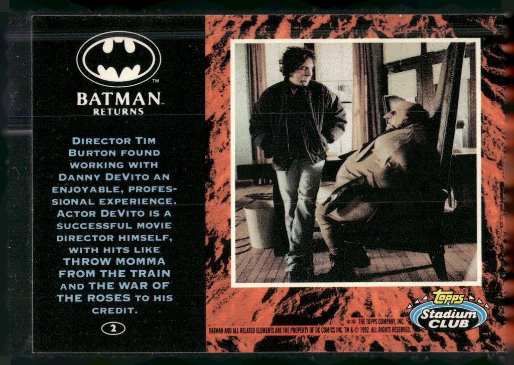 1992 Stadium Club Batman Returns #2 Director Danny Devito