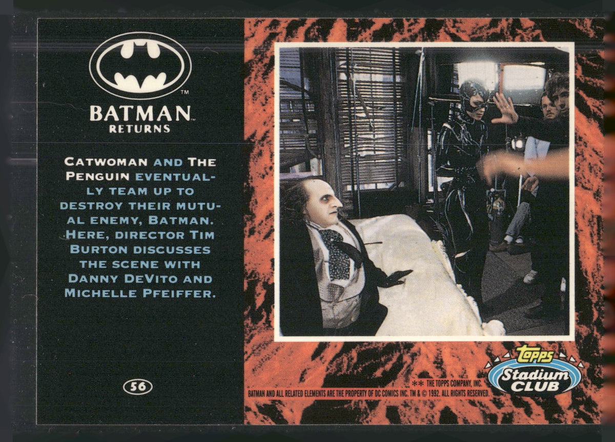1992 Stadium Club Batman Returns #56 Catwoman and The Penguin