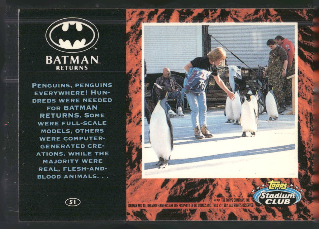 1992 Stadium Club Batman Returns #51 Penguins, penguins everywhere! Hundreds