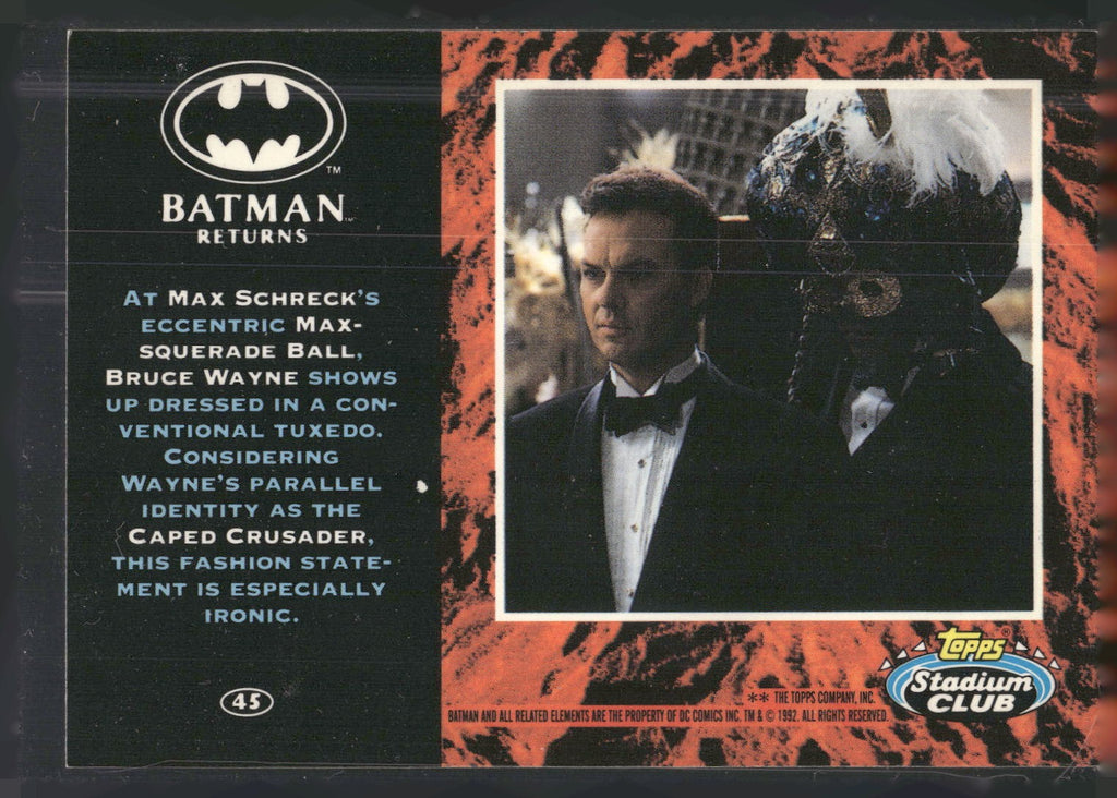 1992 Stadium Club Batman Returns #45 At Max Shreck's eccentric Maxsquerade Ball,