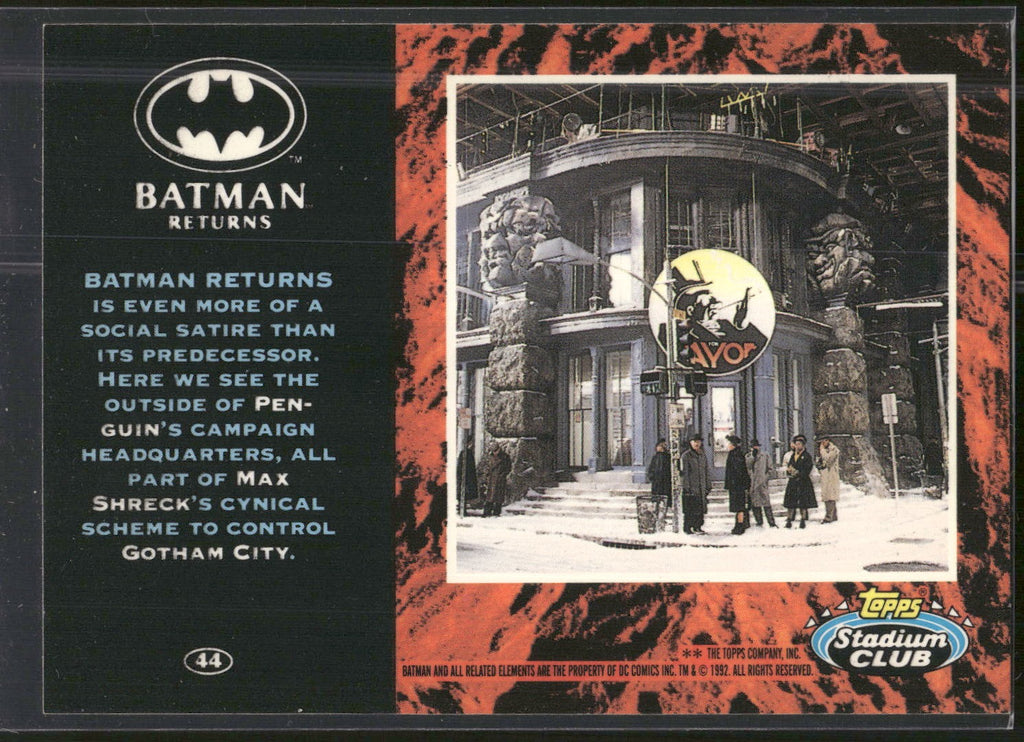 1992 Stadium Club Batman Returns #44 Batman Returns is even more of a social