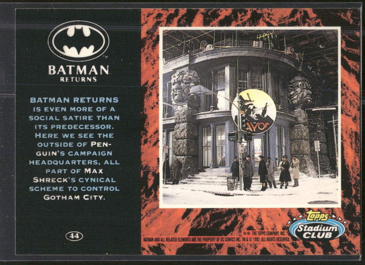 1992 Stadium Club Batman Returns #44 Batman Returns is even more of a social
