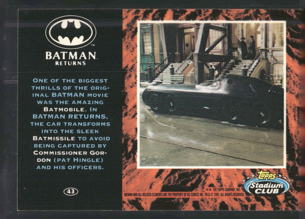 1992 Stadium Club Batman Returns #43 One of the biggest thrills of the original
