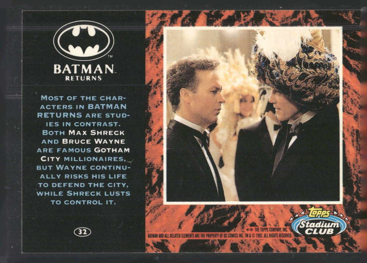 1992 Stadium Club Batman Returns #32 Most of the characters in Batman Returns
